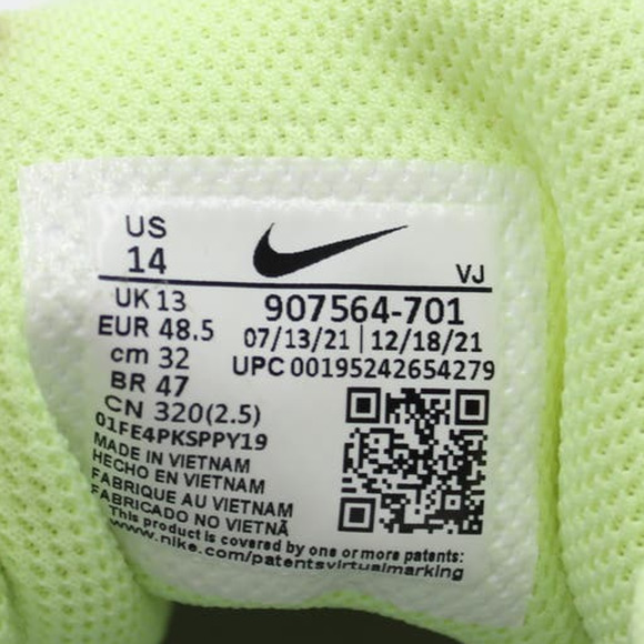 Nike Zoom Rival S 9 'Barely Volt Hyper Orange' 907564-701 Men's Size 14 2 - Picture 6 of 6